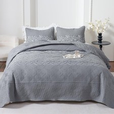 Quilt Bedding Set Lightweight All Seasons Bed Spread Coverlet Ultra Soft Modern