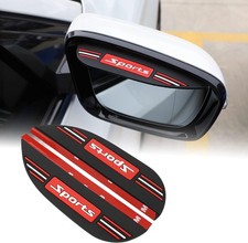 2pcs Sports Rear View Mirror Rain Visor Smoke Guard Universal Rubber Side Mirror