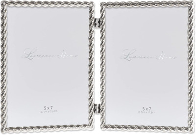 Frames Bilderrahmen, 12,7 x 17,8 cm, aufklappbar, Doppelguss-Metall, silbernes S
