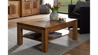 Couchtisch 1 Gaja Wohnzimmertisch Wildeiche Massiv GeöLt Mit Hirnholz 118X70 Cm