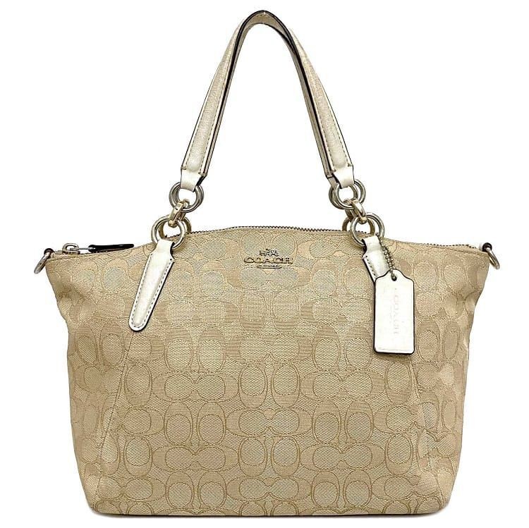 Coach Leather Tote Bag F58283 Handbag 25.5×22×7cm Authentic Pre-Owned