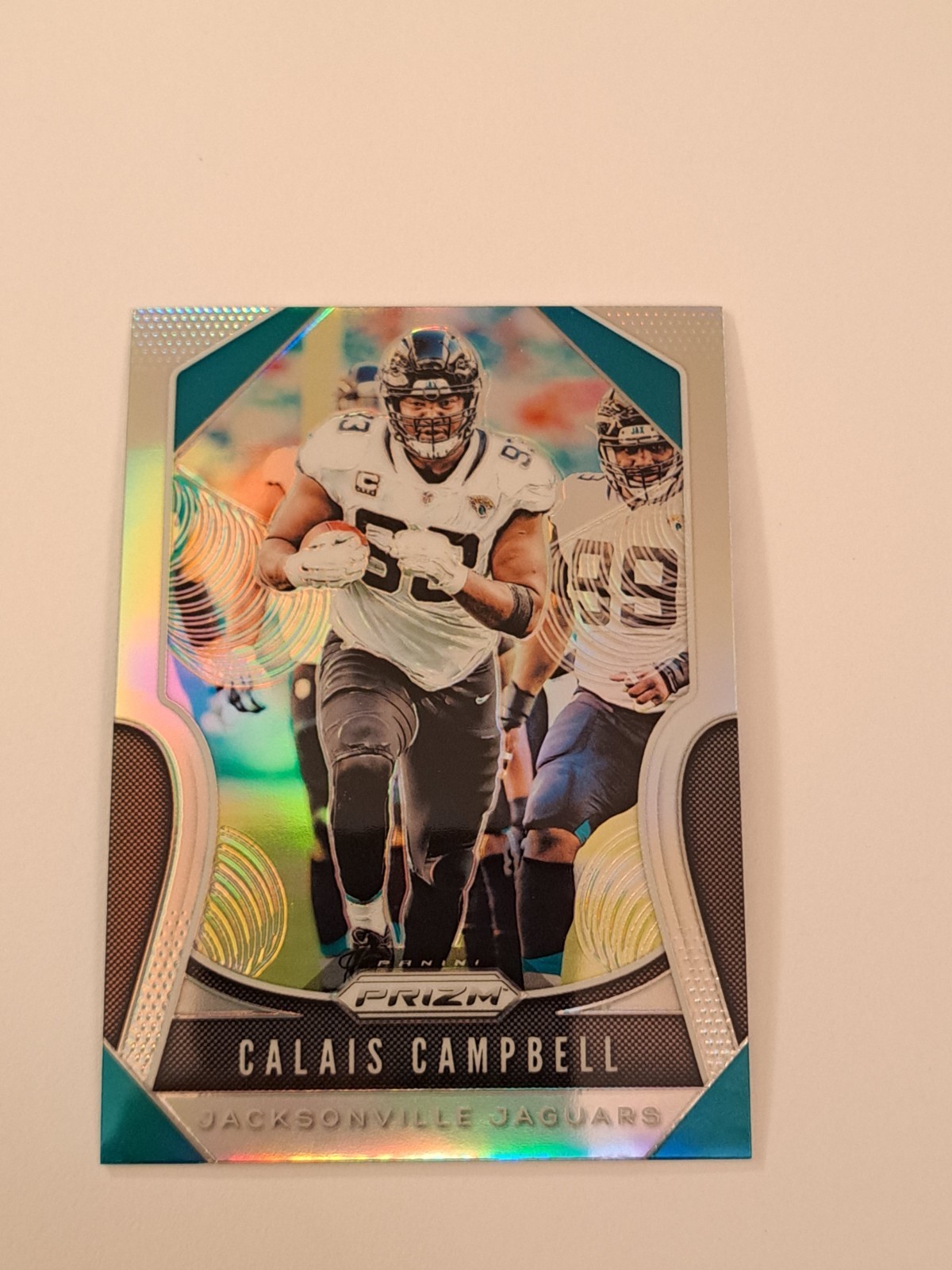 2019 Panini Prizm Calais Campbell Silver Prizm #156 In Toploader 