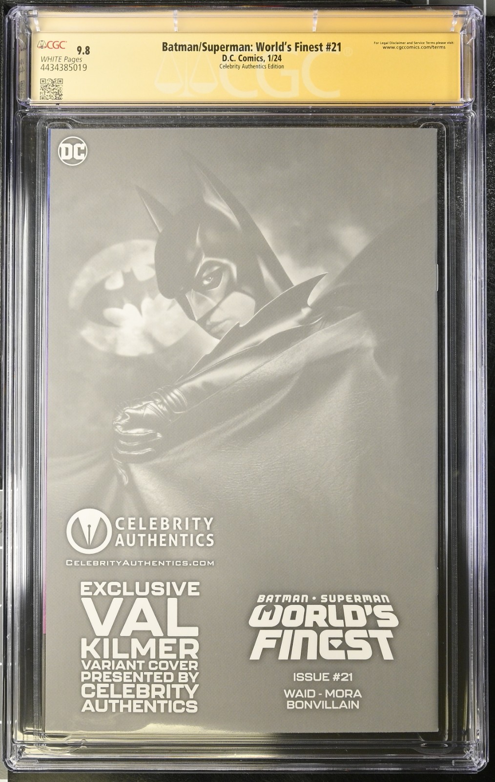 BATMAN SUPERPMAN 21 CGC 9.8 SS SIGNED VAL KILMER MINT LEGEND RIP PHOTO ...