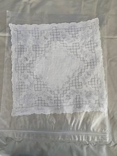 vintage embroidered lace bridal handkerchief wedding