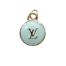 LV White & Gold Double Sided Charm 15MM