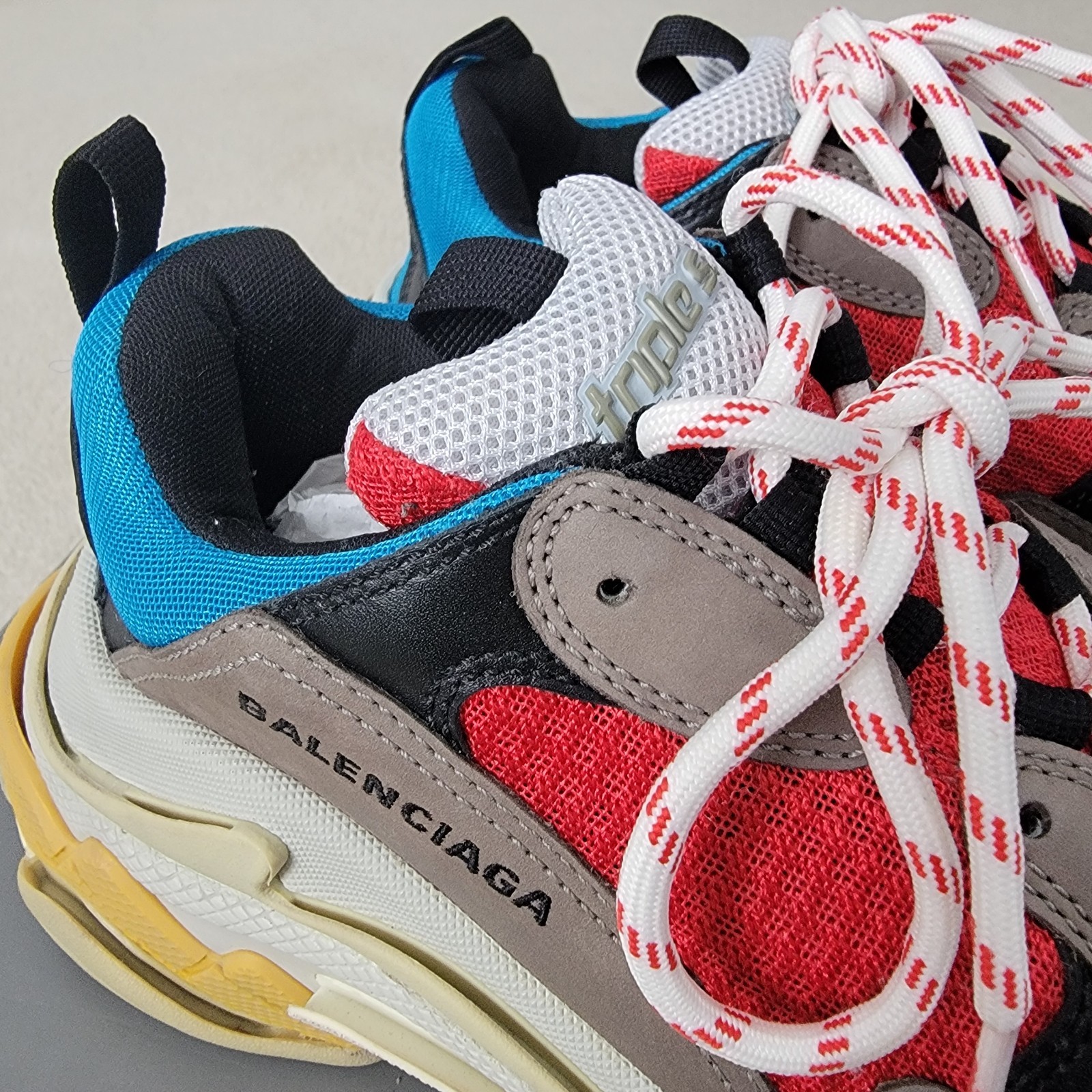 Balenciaga Triple S Grey/Red/Blue Sneakers Size EU 40 US 7 Men w/ Box & Dust Bag image 4