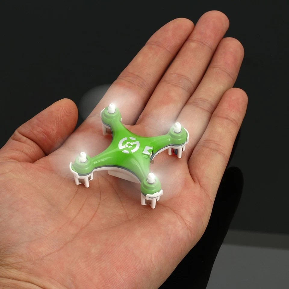 Green Mini RC Drone 2.4G 4CH 6-Axis Quadcopter LED Aircraft Toy w Remote Control - Image 2 of 4