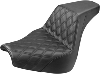SADDLEMEN Step-Up Fits Seat - Front Lattice Stitch - Black - FXBR/S '18-'20