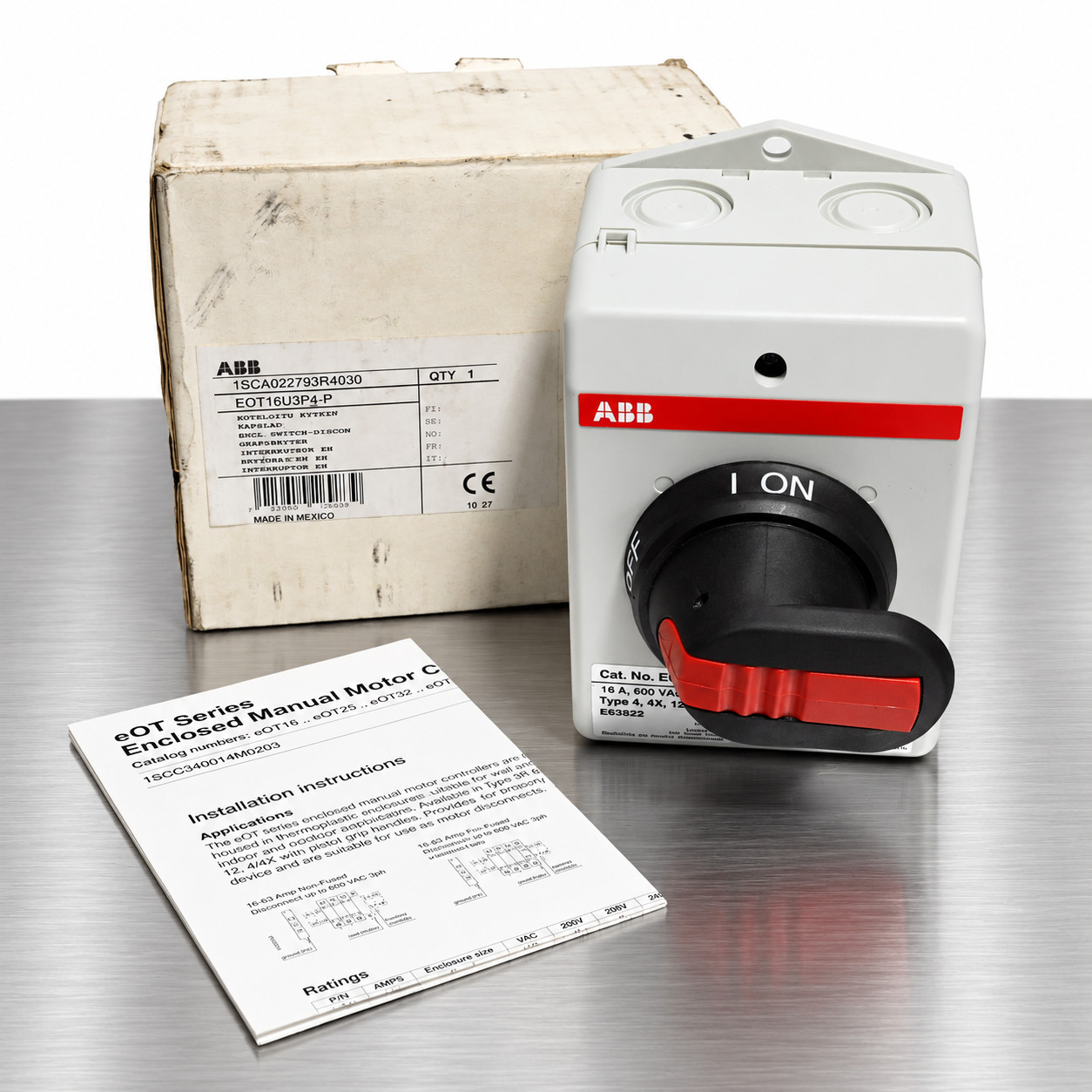 ABB eOT16 enclosed manual motor controller / 1SCA022793R4030