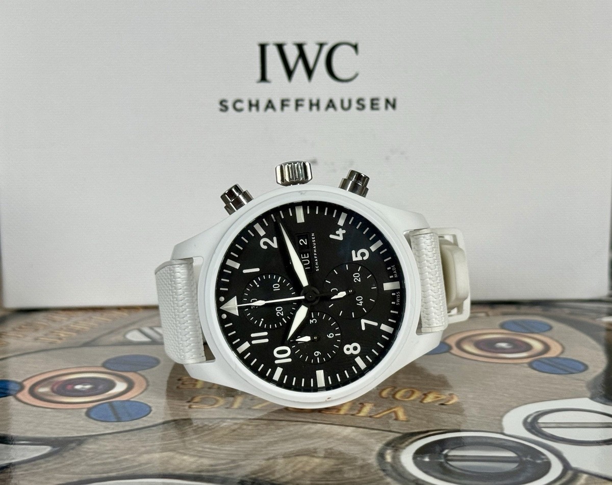 IWC Pilot Chronograph Top Gun 'Lake Tahoe' White Ceramic Sneakers