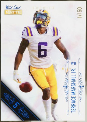 2021 Wild Card Matte Retail - 5 Stripe White #MBC-13 Terrace Marshall Jr. /50 NM
