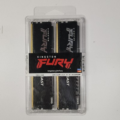 Kingston Fury Beast 32GB (2x16GB) 6000MT/s DDR5 CL36 Desktop Memory AMD