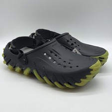 Crocs Echo Icey Ro Clog Shoes Men's Size 10 Black Green Sandals NEW 211458-001