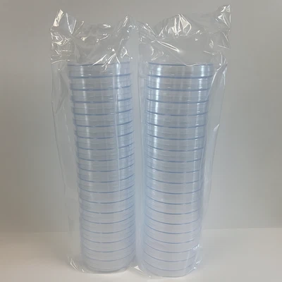 MIGLE Petri dishes with lids, 90mm x 15mm, sterile, pack of 40
