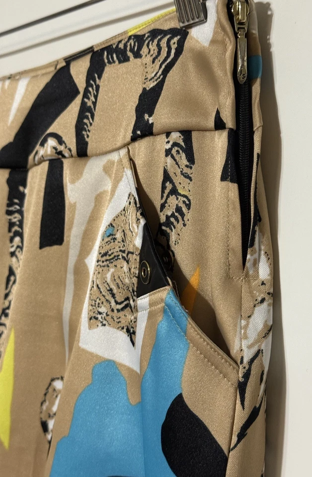 Tênis de golfe Jaime Sadock stretch skort abstrato colorido pickleball tamanho 6 - Imagem 4 de 4