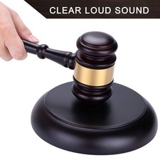 Wooden Auction Hammer with Sound: Ideal Judge's Gavel for Legal Auctions
