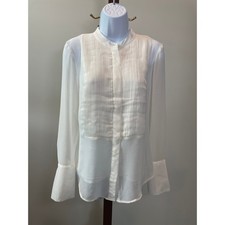 Banana Republic Sheer Pleated Top with Detachable Cami Size M