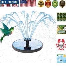 Free-Standing Solar Fountain Pump with 6 Nozzles - Perfect for Pools & Gardens