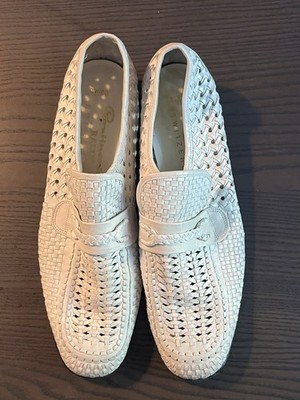 Bally Switzerland Continental Men s Leather Loafers White 9.5N