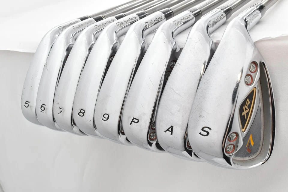 8Pcs TaylorMade r7 XR Iron Set 5-6-7-8-9-PW-AW-SW REAX 50 S Stiff RH Golf Clubs - Image 2 of 4