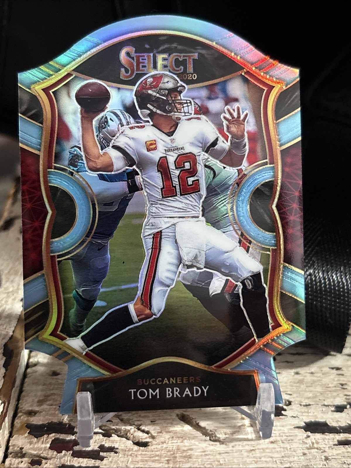 2020 Panini Select - Concourse Tom Brady #1 Light Blue Prizm Die-Cut