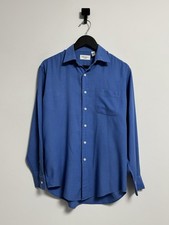 Yves Saint Laurent Button Up Shirt Luxury Size 38/15 Men’s Blue
