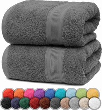 NatureMark Pack of 2 Bath Towels - 100% Cotton 27x54 Shower Towel