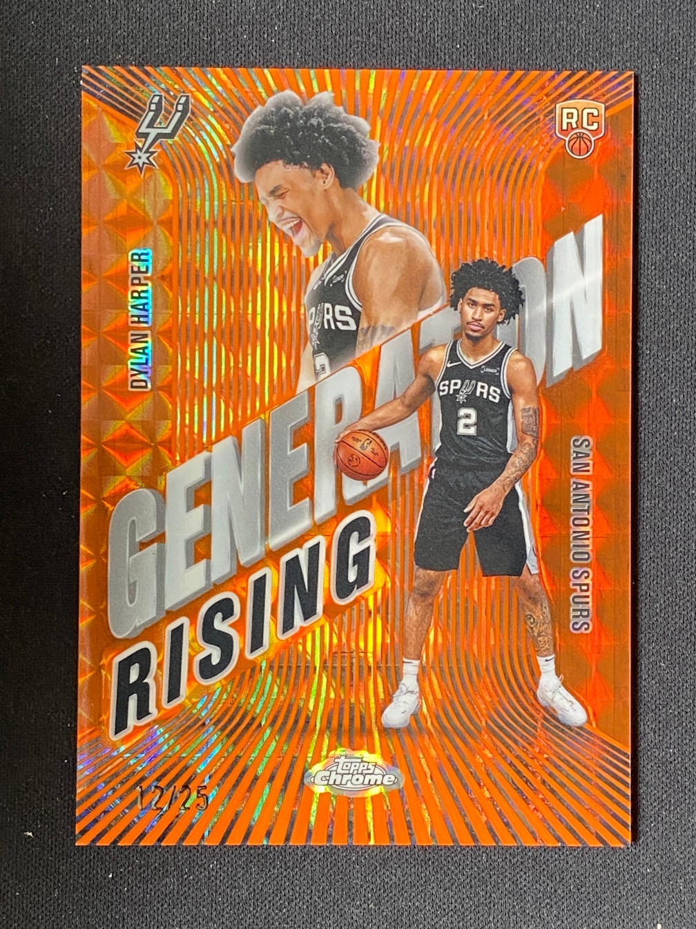 Dylan Harper 2025-26 Topps Chrome Generation Rising Orange RC /25 #GR-2
