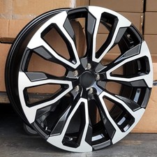 22 Inch Black Machined Replica 5 Lug 5x114.3 5x4.5 43 Chevy Gm At4 Wheels Rims 22 Inch Black Machined Replica 5 Lug 5x114.3 5x4.5 43 Chevy Gm At4 Wheels Rims