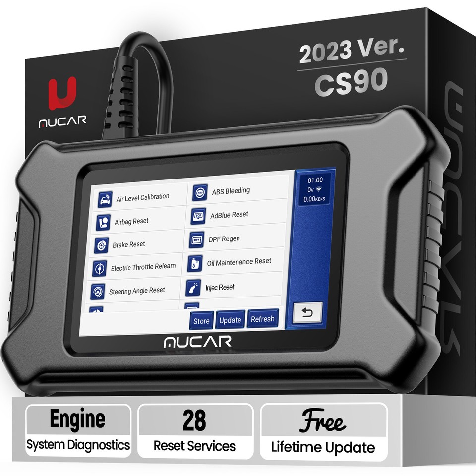 MUCAR OBD2 Scanner Diagnostic Tool - Full System Scan With 28 Reset Services