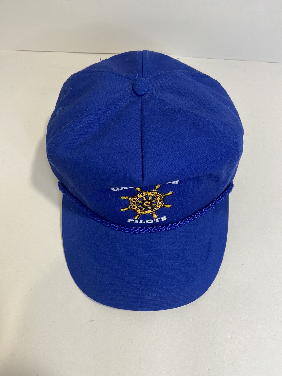 Vintage Galveston Texas City Pilots Mens Hat Cap Blue… Gem