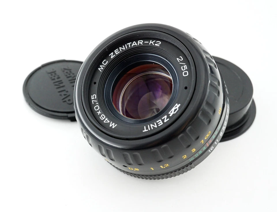 Vintage KMZ Lens MC Zenitar K-2 2/50 portrait Bokeh monster SLR Pentax K mount - Image 2 of 4
