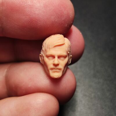 1/18 Walking Dead Daryl Dixon Head Sculpt For 3.75in Male Action Figure Body Toy