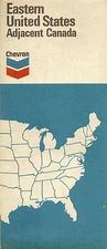 1974 CHEVRON STANDARD OIL COMPANY Road Map EASTERN UNITED STATES Florida Maine