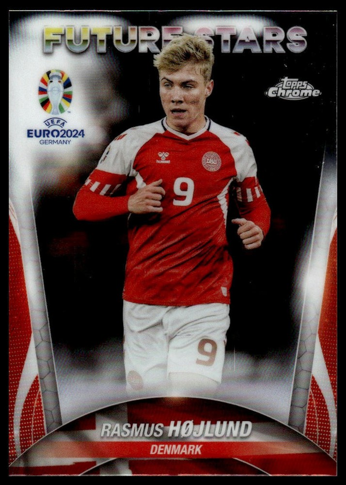 2024 Topps Chrome UEFA Euro Rasmus Hojlund #119 Soccer Card