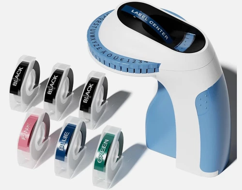 Präge Beschriftungsgerät Label Maker für Embossing Schriftband 9mm