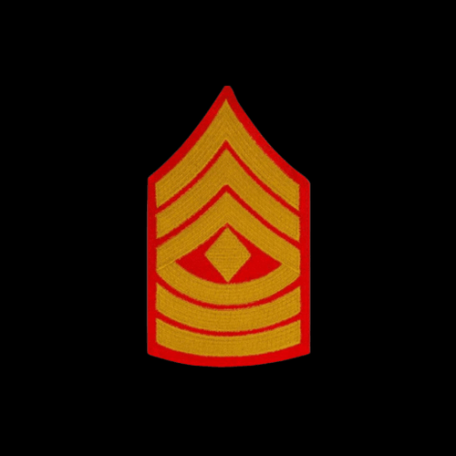 US Marine Corps Chevron E-2 TO E-9 REGULATION GOLD EMBROIDERED ON RED PATCH MALE - Picture 27 of 33