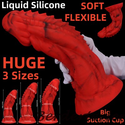 Huge Dragon Dildos Big Suction Cup Thick Monster Penis Silicone Female Sex  Toys