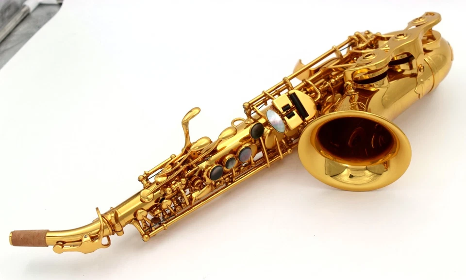 Восточная музыка немецкий стиль золотой лак изогнутый сопрано саксофон с гравировкой - Изображение 4 из 4