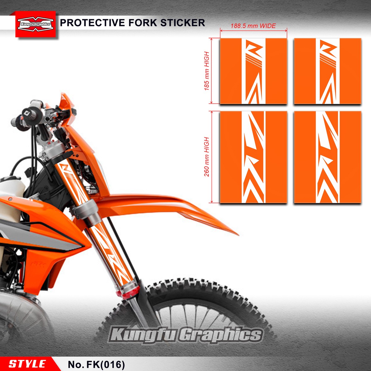 Dirt Bike Middle Fork Tube Decal MX Sticker Off Road Enduro