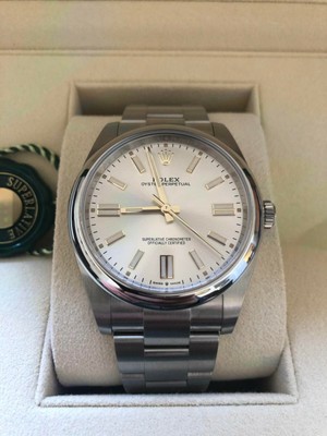 Rolex Oyster Perpetual 41mm Oyster Steel Silver Dial Ebay
