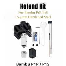 For Bambu Lab P1P/P1S Hotend Kit,Hardened Steel Nozzle for Bambu Lab 3D Printer