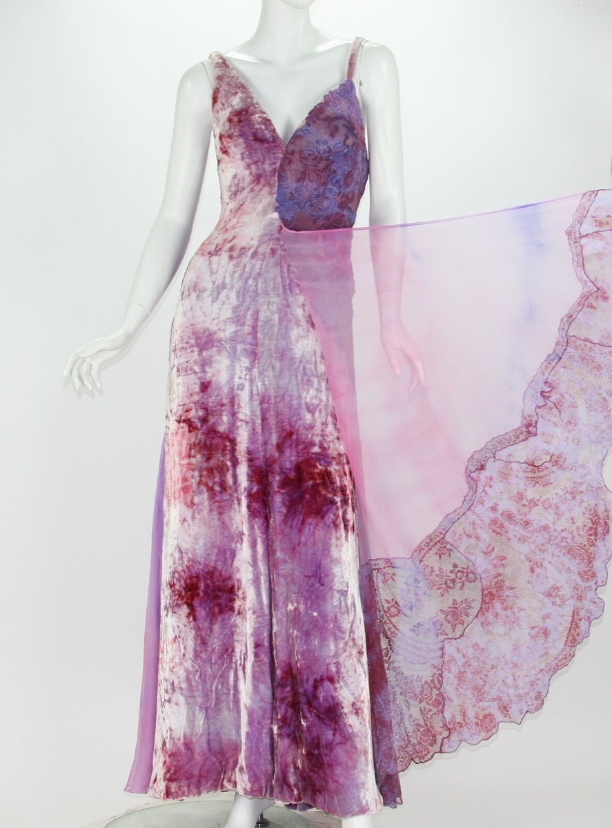 atelier versace pink dress Viscose Liquid Jersey Draped Gown Pink
