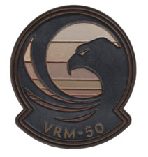 4.5" NAVY VRM-50 SUNHAWKS TAN LEATHER PATCH