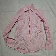 NEW YVES SAINT LAURENT POUR HOMME PINK BUTTON SHIRT 39 15.5