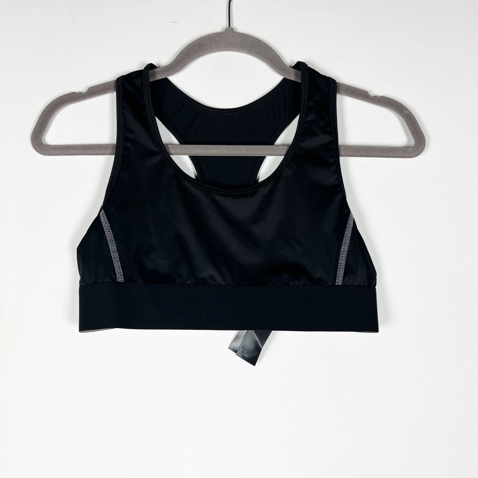 Reggiseno sportivo Balenciaga Activewear Racerback senza maniche allenamento sportivo nero M