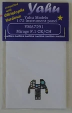 Yahu Models YMA7291 1/72 Dassault Mirage F.I CE/CH instrument panel