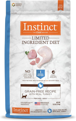 Limited Ingredient Diet, Natural Dry Cat Food, Grain Free Recipe - Real Turkey, 