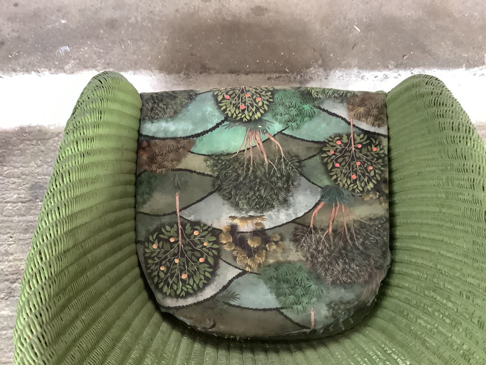 Lovely Vintage Lloyd Loom Chair In Painted Green eBay