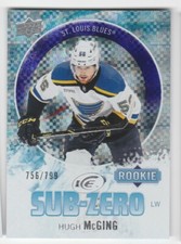 HOCKEY NHL 23/24 UD ICE SUB=ZERO HUGH McGING 756/799 BLUES ROOKIE #SZ=59